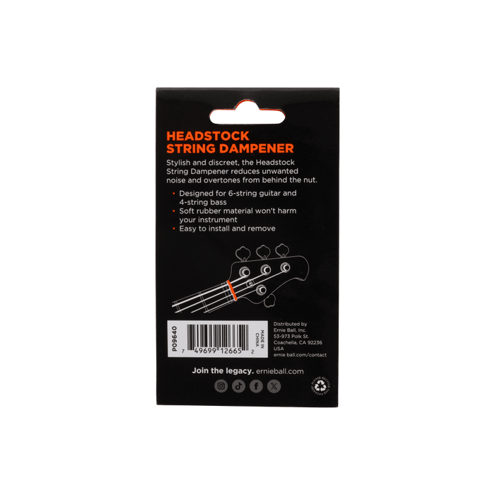 Ernie Ball String Dampener - Guitar Headstock