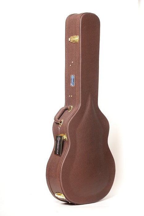 Freestyle Deluxe Arch Top Wood Case for 335 Style Guitars - Brown