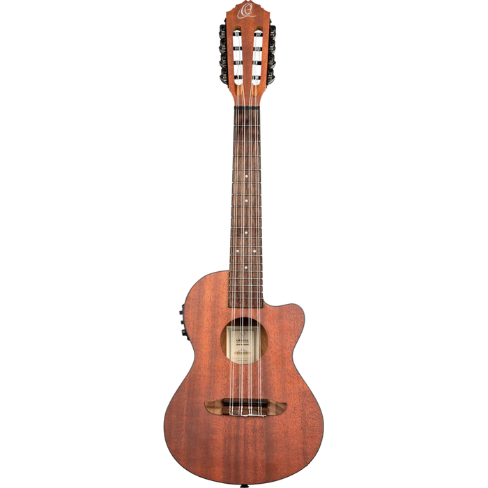 Ortega Bonfire Series Tenor 8-String Ukulele Mahogany Natural - RU4MM-CE-TE-8