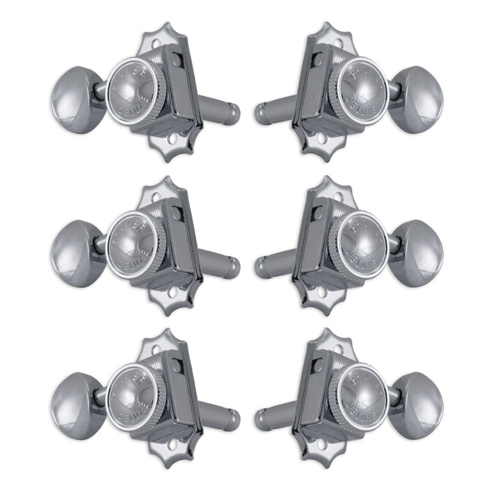 Grover Vintage Locking Machineheads ~ 3+3 ~ Chrome