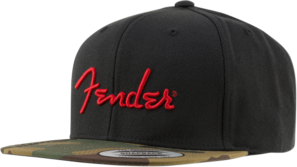 Fender® Camo Flatbill Hat, Camo, One Size Fits Most - Limited