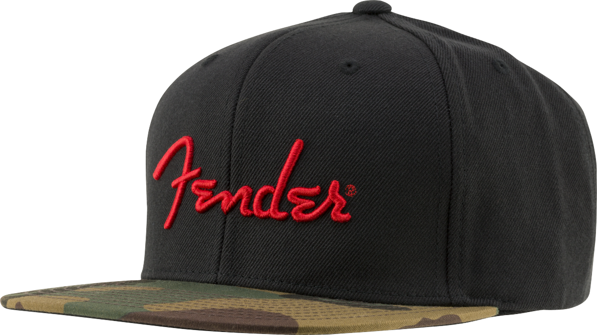 Fender® Camo Flatbill Hat, Camo, One Size Fits Most - Limited