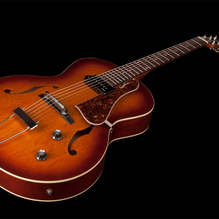 Godin 5th Avenue P90 Semi-Acoustic Guitar ~ Cognac Burst Kingpin