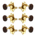 Grover STA-TITE Machineheads ~ 3+3 ~ Horizontal ~ Gold ~ Rosewood Buttons