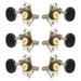 Grover STA-TITE Vertical Machineheads ~ 3+3 ~ Nickel ~ Ebony Buttons