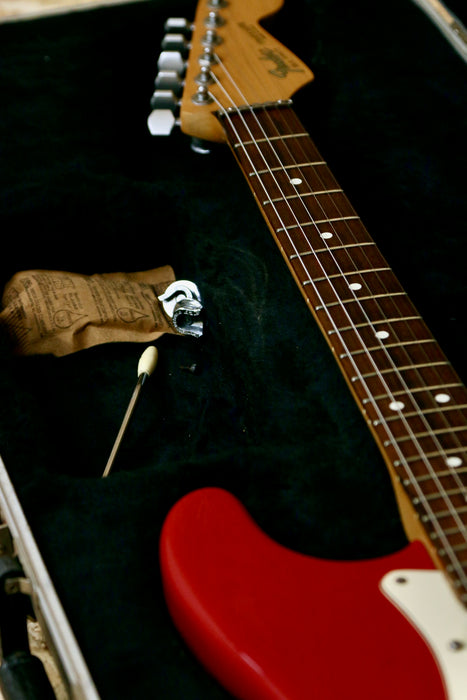 1987 Fender Stratocaster Plus in Red w/Lace Sensor + Original Case - Pre-owned