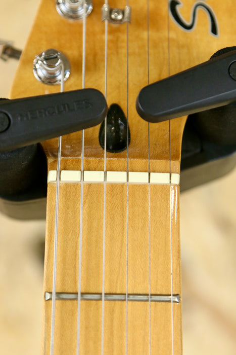 80/90's MIK Squier Stratocaster in Faded Red w/Maple - Pre-Owned