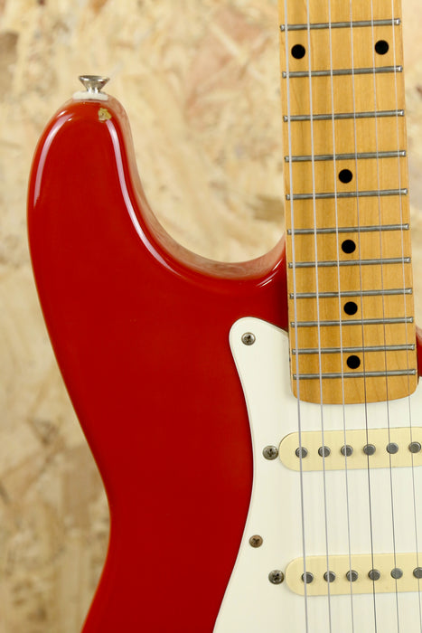 80/90's MIK Squier Stratocaster in Faded Red w/Maple - Pre-Owned