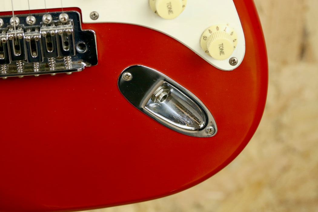 80/90's MIK Squier Stratocaster in Faded Red w/Maple - Pre-Owned