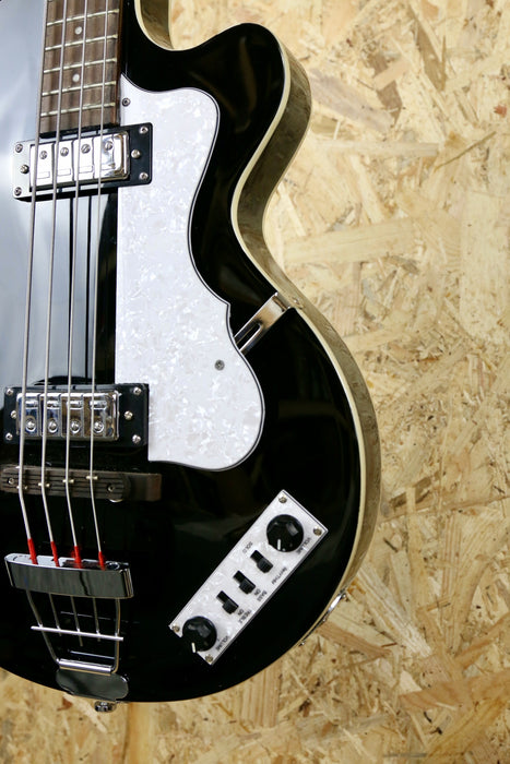 Hofner Ignition SE Club Hollow Body Bass Guitar Black - Pre-owned