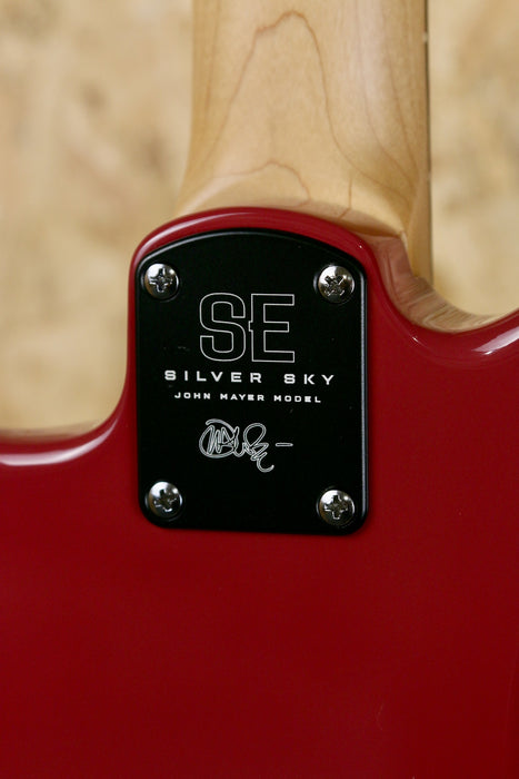 2025 PRS SE Silver Sky in Derby Red | John Mayer Signature - Pre-owned