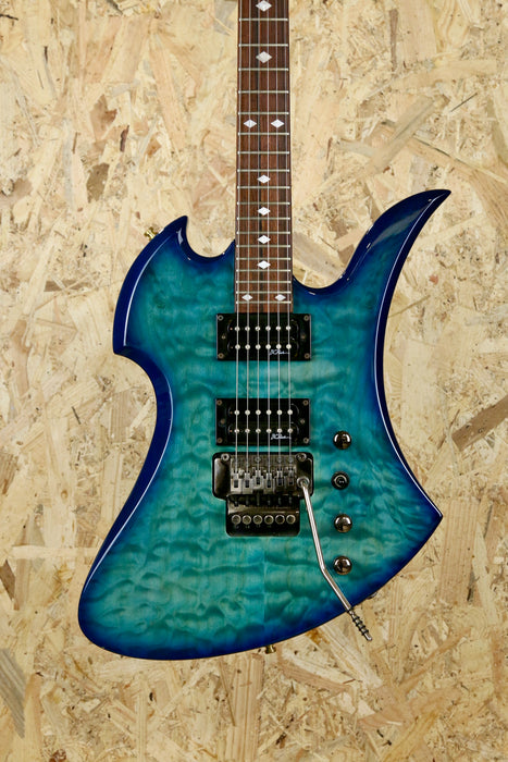 BC Rich Mockingbird w/Floyd Rose ST in Transparent Blue/Green Burst MIK - Pre-Owned