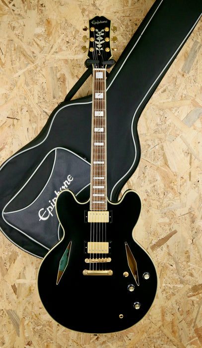 2022 Epiphone Emily Wolfe Sheraton Semi Acoustic w/Bag - Black - Pre-owned