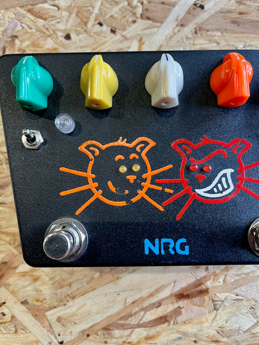 NRG "Purrer" Dual Overdrive Effects Pedal *RARE* Made by Founder - Pre-Owned