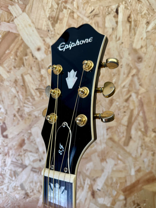 Pre-owned 2015 Epiphone EJ-200SCE Stereo Cutaway Electro Acoustic - Black