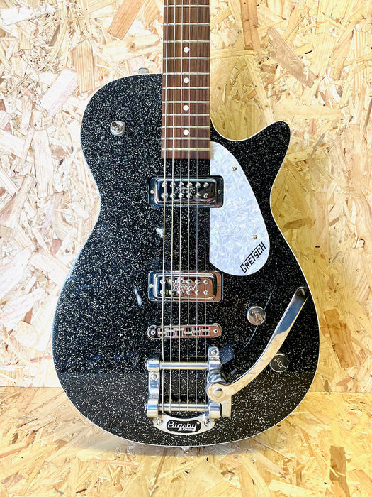 Pre-owned Gretsch G5265 Jet Baritone Black Sparkle w/Bigsby & Grover Tuners Factory