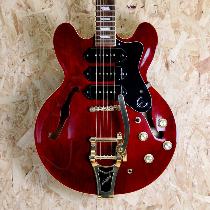 2012 Epiphone Riviera P93 WR with Bigsby in Vintage Cherry - Pre-Owned