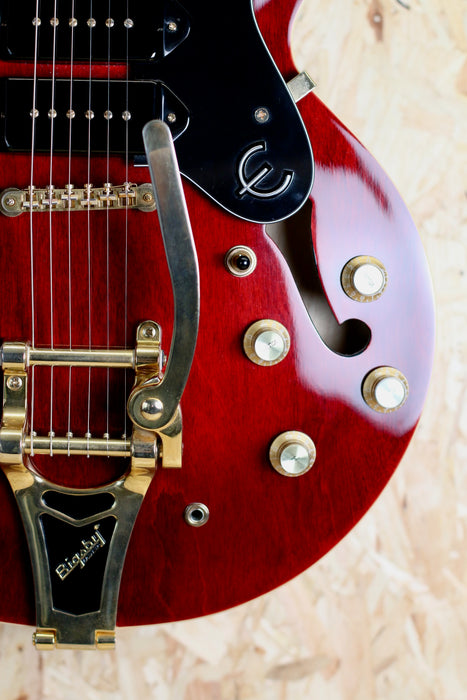 2012 Epiphone Riviera P93 WR with Bigsby in Vintage Cherry - Pre-Owned