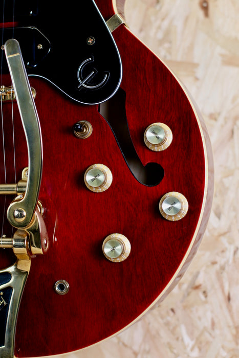 2012 Epiphone Riviera P93 WR with Bigsby in Vintage Cherry - Pre-Owned