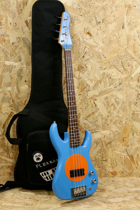Fleabass Signature Bass Guitar Model 32" Scale in Blue/Oranage - Pre-owned