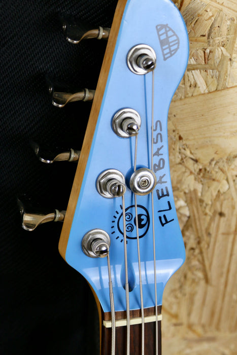 Fleabass Signature Bass Guitar Model 32" Scale in Blue/Oranage - Pre-owned