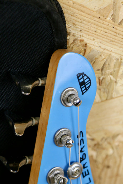 Fleabass Signature Bass Guitar Model 32" Scale in Blue/Oranage - Pre-owned