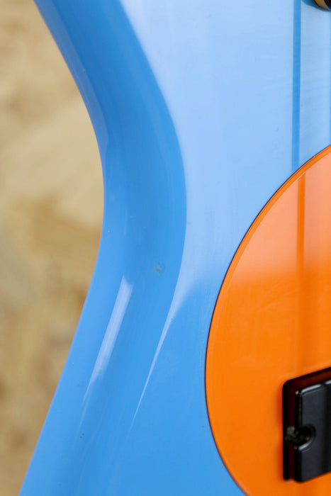 Fleabass Signature Bass Guitar Model 32" Scale in Blue/Oranage - Pre-owned