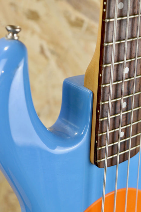 Fleabass Signature Bass Guitar Model 32" Scale in Blue/Oranage - Pre-owned