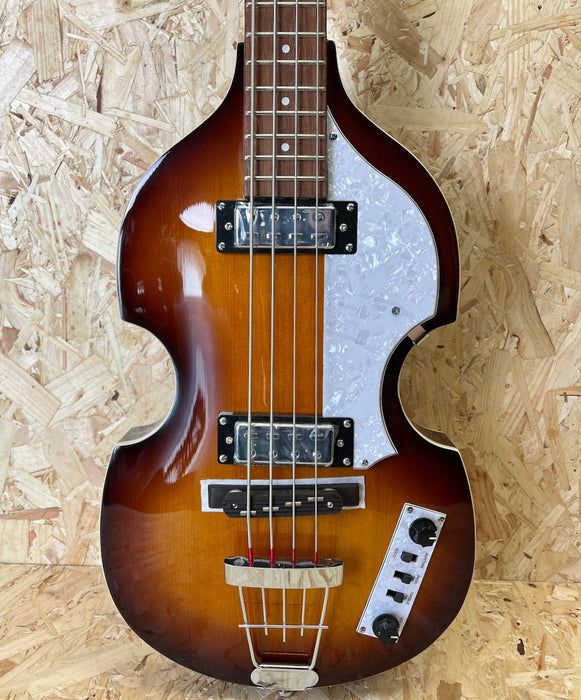 Hofner Ignition Violin Hollow Body Bass Sunburst - Left Handed