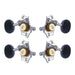 Grover U98 Series Sta-Tite Geared Ukulele Pegs (Set of 4) ~ Chrome ~ Ebony Buttons