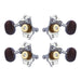 Grover U98 Series Sta-Tite Geared Ukulele Pegs (Set of 4) ~ Chrome ~ Rosewood Buttons