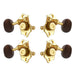 Grover U99 Series Sta-Tite Ukulele Pegs (Set of 4) ~ Gold ~ Rosewood Buttons