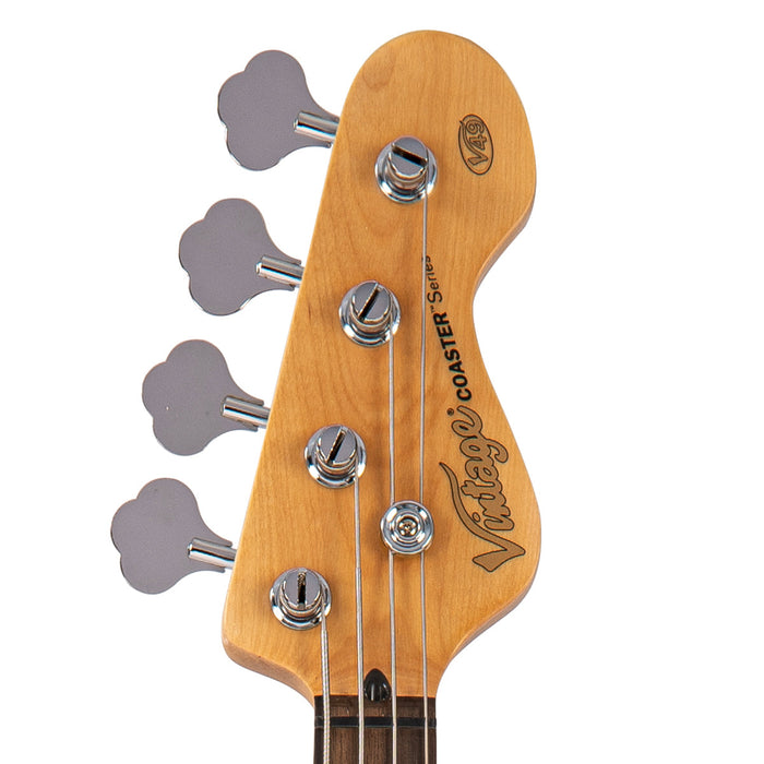 Vintage V49 Coaster Series Bass Guitar ~ 3 Tone Sunburst - Guitar Warehouse