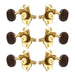 Grover STA-TITE Machineheads ~ 3+3 ~ Vertical ~ Gold ~ Rosewood Buttons