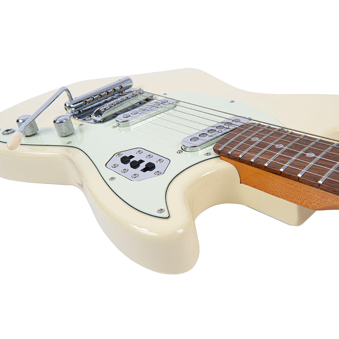 Vintage REVO Series 'Colt SS Twin' Electric Guitar ~ Vintage White