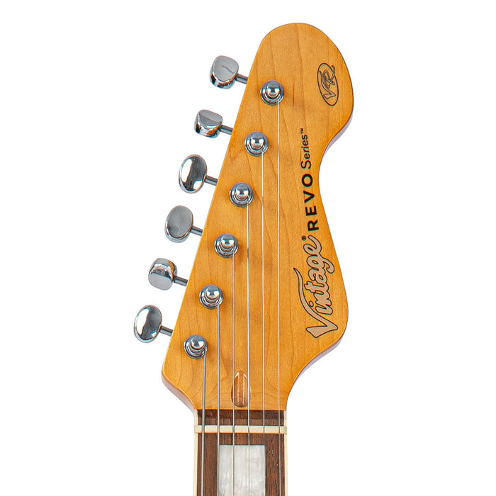 Vintage REVO Series 'Deluxe' Electric Guitar ~ Cappuchino