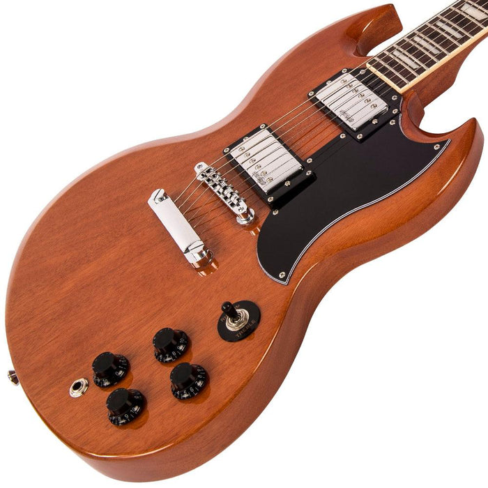 Vintage VS6 ReIssued Electric Guitar ~ Natural Mahogany - Guitar Warehouse