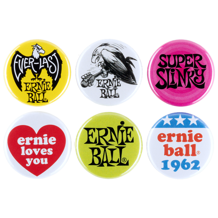 Ernie Ball Assorted Badges 6 Pack
