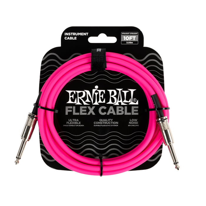 Ernie Ball Flex Instrument Cable - 10ft Pink