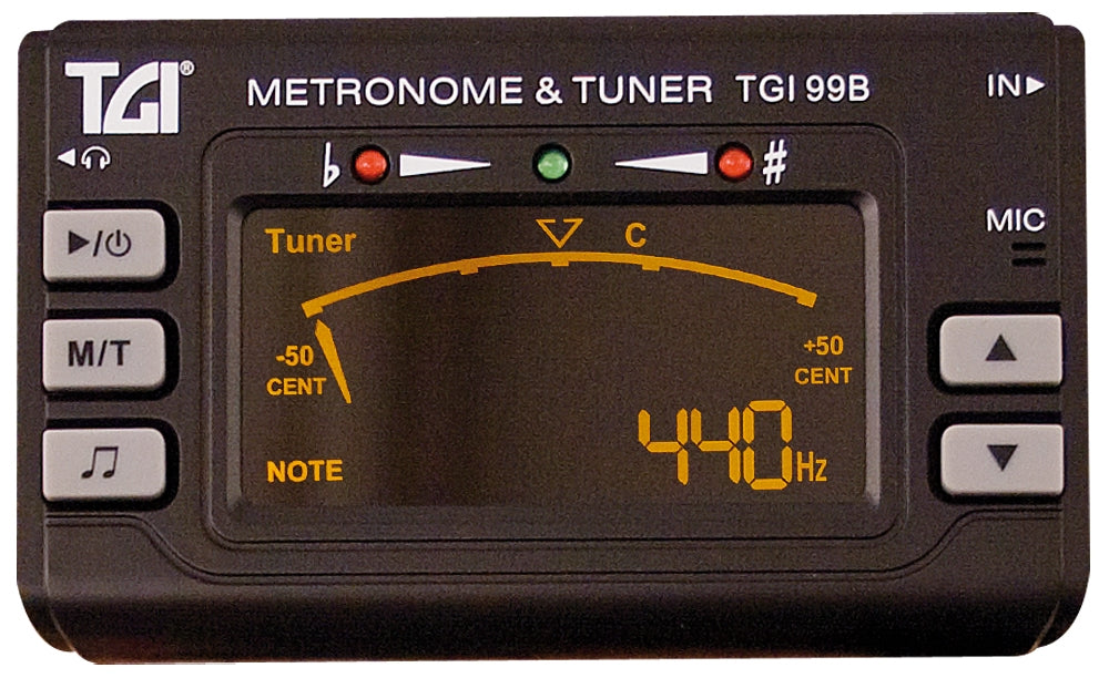 TGI Tuner Chromatic Tuner & Metronome with Clip On Sensor