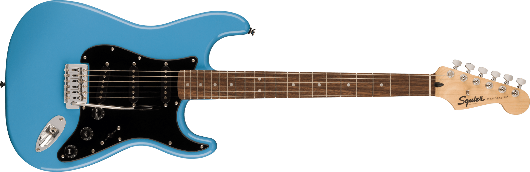 Fender Squier Sonic™ Stratocaster®, Laurel Fingerboard, Black Pickguard, California Blue