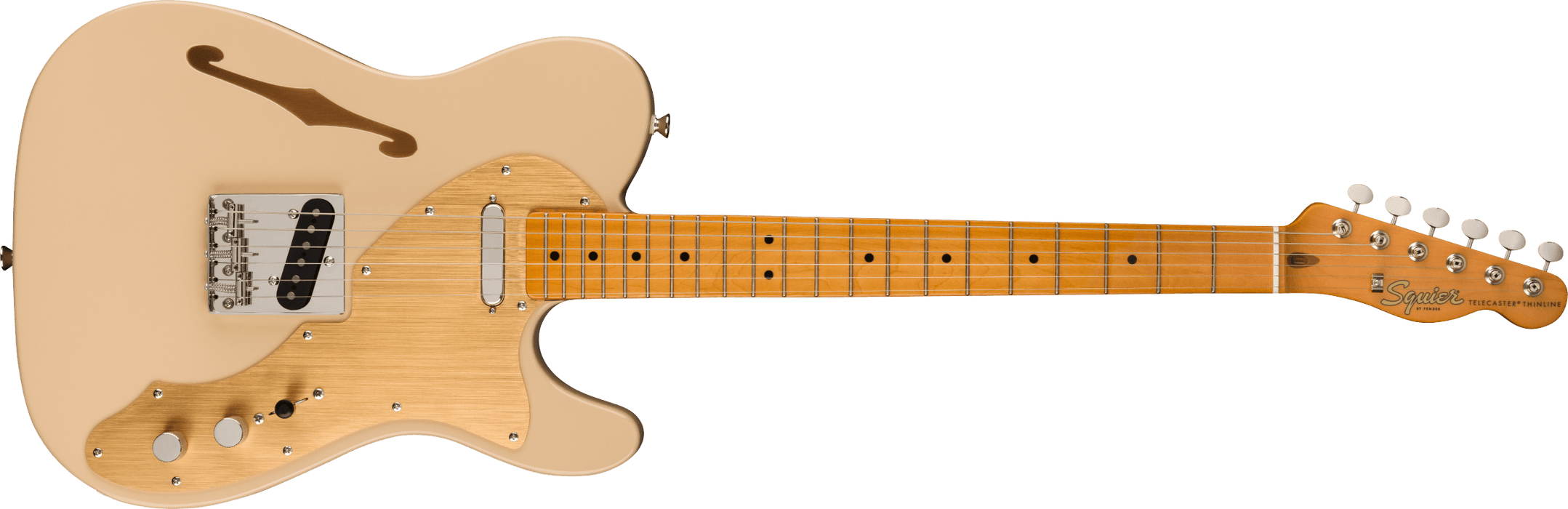 Fender Squier FSR Classic Vibe '60s Telecaster® Thinline, Maple Fingerboard, Gold Anodized Pickguard, Desert Sand