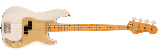 Fender Squier FSR Classic Vibe Late '50s Precision Bass®, Maple Fingerboard, Gold Anodized Pickguard, White Blonde