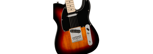 Fender Squier Affinity™ Telecatser® Maple Fingerboard, Black Pickguard, 3-Color Sunburst