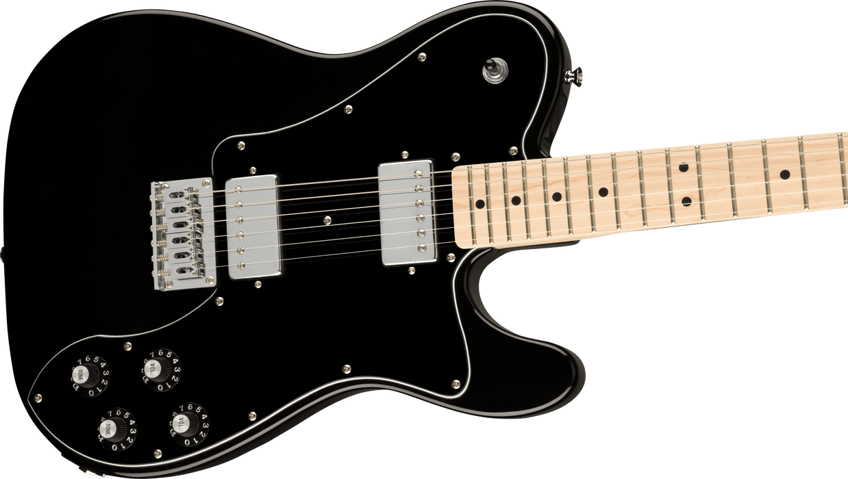 Fender Squier Affinity Series™ Telecaster® Deluxe, Maple Fingerboard, Black Pickguard, Black