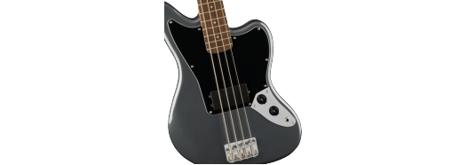 Fender Squier Affinity Series™ Jaguar® Bass H, Laurel Fingerboard, Black Pickguard, Charcoal Frost Metallic