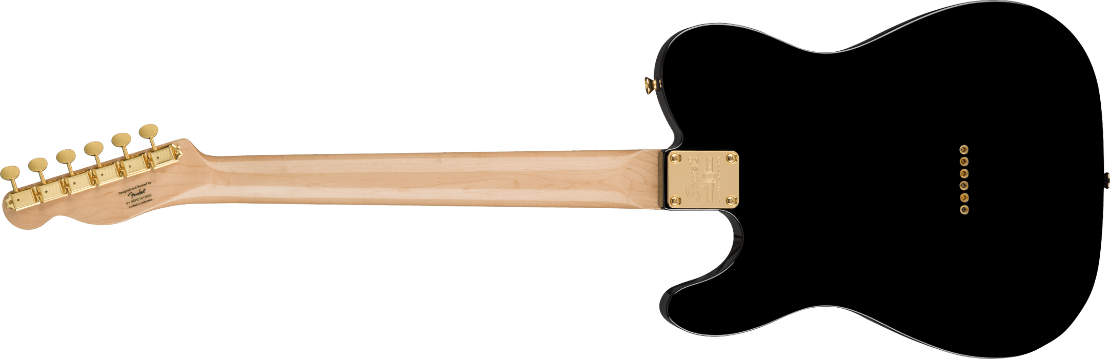 Fender Squier 40th Anniversary Telecaster®, Gold Edition, Laurel Fingerboard, Gold Anodized Pickguard, Black