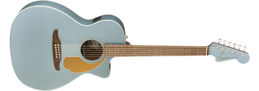 Fender Newporter Player, Acoustic Guitar Walnut Fingerboard, Ice Blue Satin