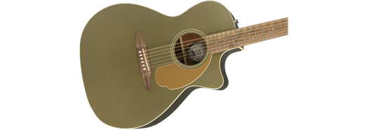 Fender Newporter Player, Acoustic Guitar Walnut Fingerboard, Olive Satin