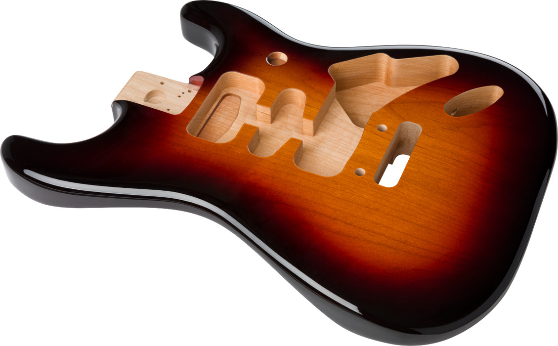 Fender Deluxe Series Stratocaster® HSH, Alder Body, 2-Point Bridge Mount, 3-Color Sunburst